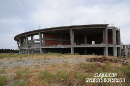 Abşeron rayonu ərazisində tikintisinə start verilmiş möhtəşəm Olimpiya İdman Kompleksi 