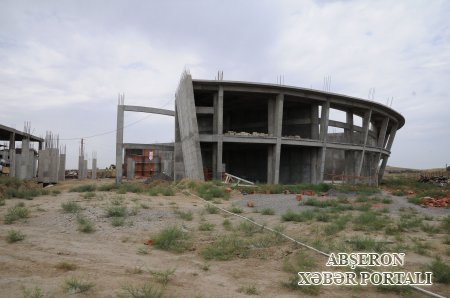 Abşeron rayonu ərazisində tikintisinə start verilmiş möhtəşəm Olimpiya İdman Kompleksi 