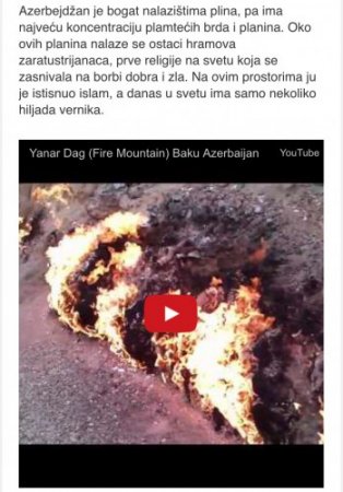 Serbiyanın “Vesti online” portalı “Yanardağ”dan bəhs edib  