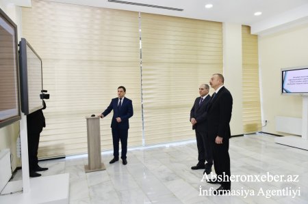 Prezident İlham Əliyev Bakı Şəhər Statistika İdarəsinin yeni inzibati binasının açılışında iştirak edib