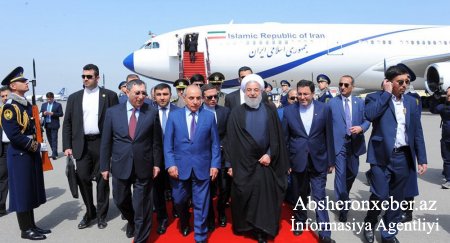İran prezidenti Azərbaycana rəsmi səfərə gəlib.