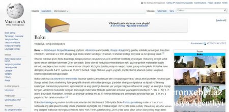 “Wikipedia”da Bakı haqqında özbək dilində bölmə istifadəyə verilib.