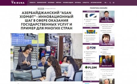 Moldovanın nüfuzlu informasiya agentliyi “ASAN xidmət” barədə yazıb.