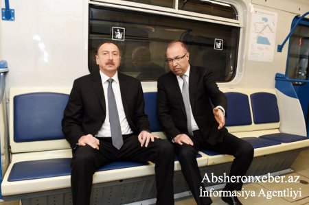 Prezident yeni metro qatarlarına baxış keçirdi