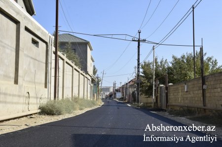 Xırdalan şəhərinin daha bir küçəsinə asfalt salınır