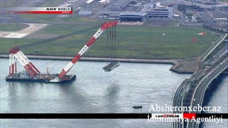 Osakada “Kansay” aeroportuna aparan körpünün təmirinə başlanılıb