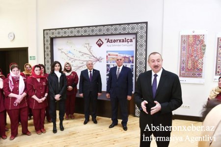 Prezident İlham Əliyev: Azərbaycanda 30 xalça fabrikinin tikilməsi nəzərdə tutulub