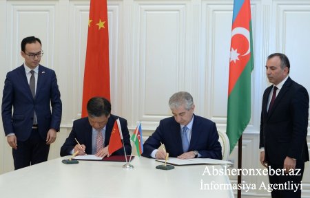 Azərbaycan ilə Çin arasında texniki yardım sahəsində əməkdaşlığa dair Saziş imzalanıb