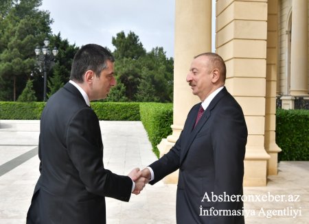 Azərbaycan Prezidenti İlham Əliyev Gürcüstanın Baş Naziri Giorgi Qaxariyanı qəbul edib