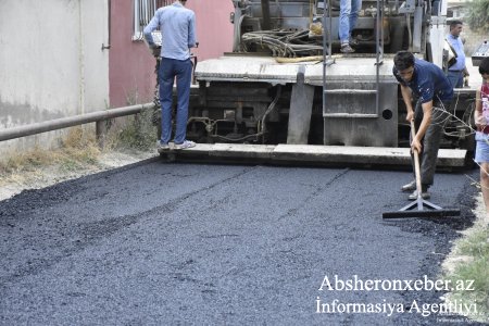 Xırdalanda yol infrastrukturu yenidən qurulur-FOTOLAR