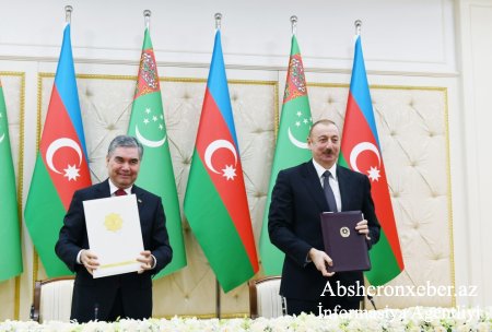 Azərbaycan-Türkmənistan sənədləri imzalanıb 