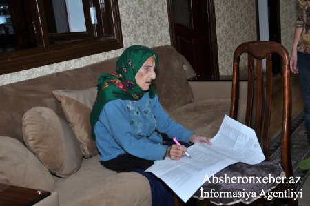 Abşeronda 102 yaşlı seçici səs verdi