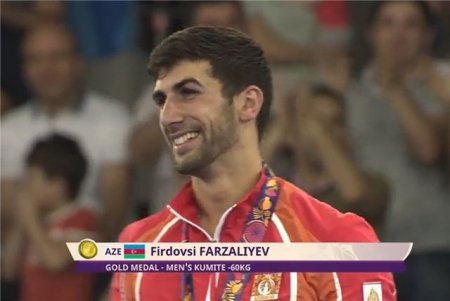 Azərbaycana ilk qızıl medalı qazandıran Abşeron idmançısı Firdovsi Fərzəliyev (Video,Foto)