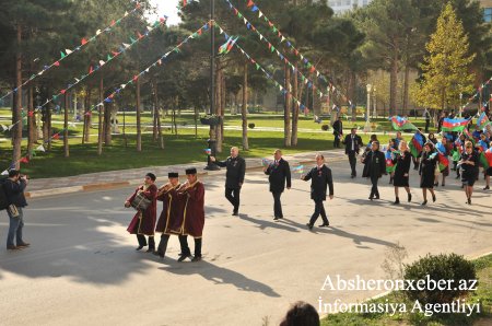 Xırdalanda möhtəşəm bayraq yürüşü-FOTOLAR