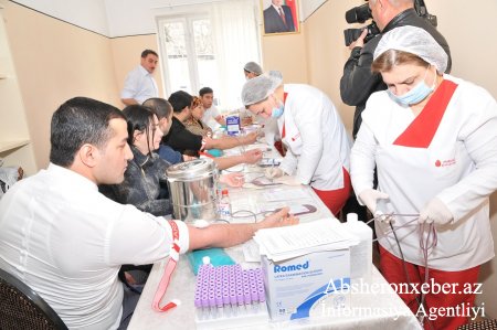 Abşeron Rayon Uşaq Poliklinikasında könüllü qanvermə aksiyası keçirilib.