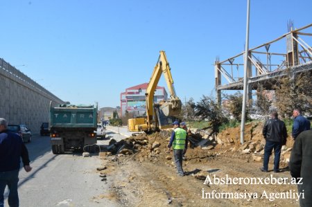 Bakı-Sumqayıt və Bakı Şamaxı avtomobil yolu  yenidən təmir bərpa olunur, piyada keçidinin tikintisi başa çatmaq üzrədir