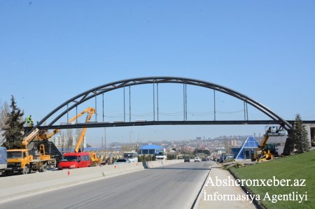 Bakı-Sumqayıt və Bakı Şamaxı avtomobil yolu  yenidən təmir bərpa olunur, piyada keçidinin tikintisi başa çatmaq üzrədir