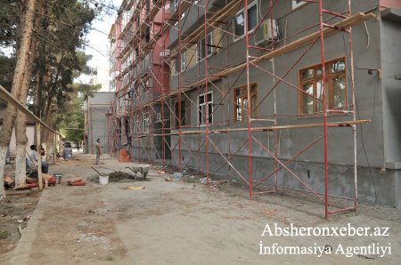 Ceyranbatanda “Nümunəvi məhəllə” layihəsi çərçivəsində daha 5 bina təmir olunur