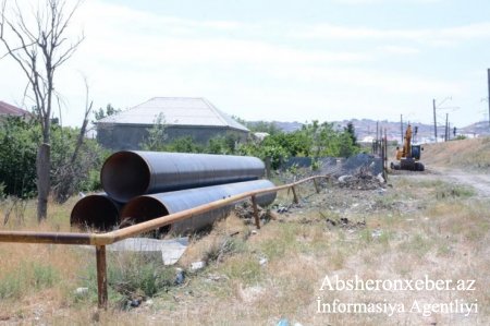 Abşeron rayonunun bir sıra yaşayış massivlərində yağış-kanalizasiya sistemi quraşdırılıb