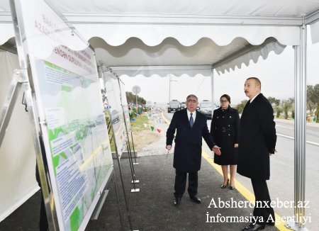 Prezident İlham Əliyev Mehdiabad-Digah-Məmmədli avtomobil yolunun açılışında iştirak edib