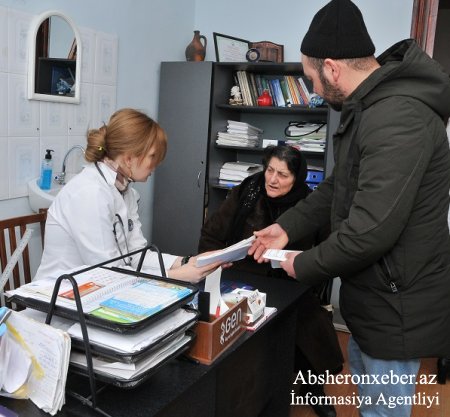 Abşeron rayonunda pulsuz tibbi müayinə uğurla davam edir