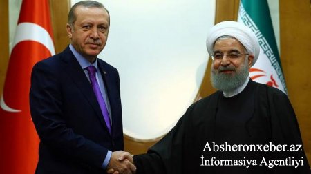 Ərdoğan Ankarada Ruhani ilə görüşüb.