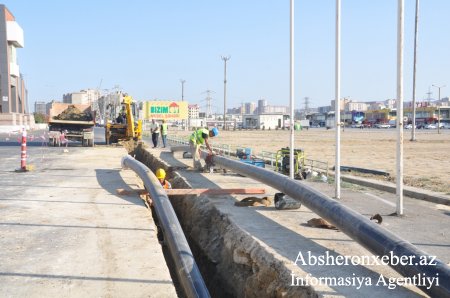 Xırdalan şəhərində içməli su və kanalizasiya infrastrukturu yenidən qurulur