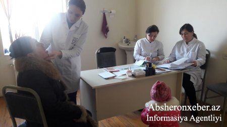 Abşeron rayonunda pulsuz tibbi müayinə uğurla davam edir