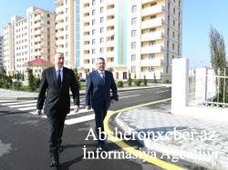 Prezident İlham Əliyev Kürdəxanıda məcburi köçkün ailələri üçün yeni yaşayış kompleksinin açılışında iştirak edib
