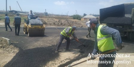 Xırdalan şəhərinin küçə və dalanlarına yeni asfalt örtük çəkilir-FOTOLAR
