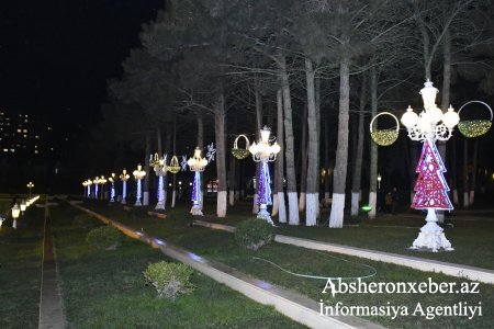 Xırdalanın yeni il öncəsi möhtəşəm gecə görüntüləri – FOTOLAR