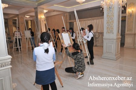 Abşeronda məktəbli rəssamlar arasında İllüstrasiya yarışması keçirib (Video+ Foto)
