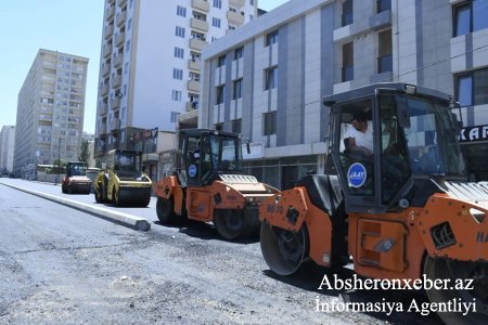 Xırdalanın Heydər Əliyev prospektinin yenidən qurulması uğurla davam etdirirlər