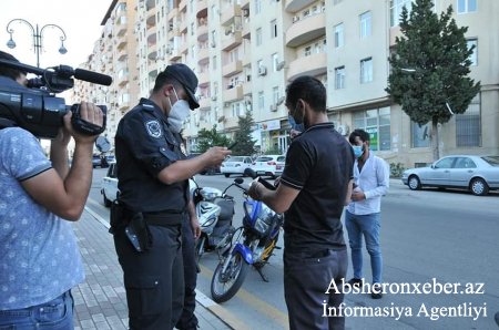 Abşeron rayonunda xüsusi karantin rejimi ilə əlaqədar növbəti reyd keçirilib - FOTOLAR