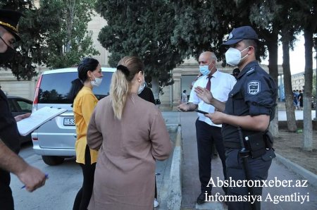 Abşeron rayonunda xüsusi karantin rejimi ilə əlaqədar növbəti reyd keçirilib - FOTOLAR