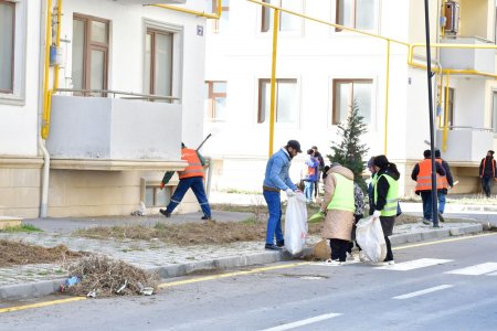 Novruz bayramı ərəfəsində Abşeron rayonunda abadlıq-təmizlik işlərinə başlanılıb