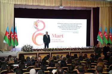 Abşeron rayonunda şəhid ailələrinin xanım üzvləri ilə birgə 8 Mart - Beynəlxalq Qadınlar Günü münasibəti ilə tədbir keçirilib