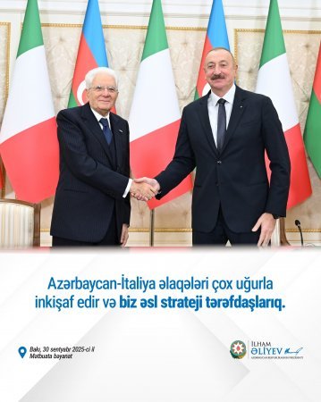 Azərbaycan-İtaliya əlaqələri yeni mərhələyə qədəm qoyur
