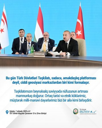 Azərbaycan Prezidentindən Türk dünyasının gələcəyinə dair mühüm çağırışlar