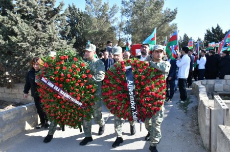 Birinci Qarabağ Müharibəsi şəhidi Abdulla Quliyevin Saray Şəhidlər Xiyabanında dəfn mərasimi keçirilib