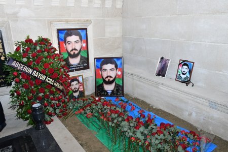 Birinci Qarabağ Müharibəsi şəhidi Abdulla Quliyevin Saray Şəhidlər Xiyabanında dəfn mərasimi keçirilib