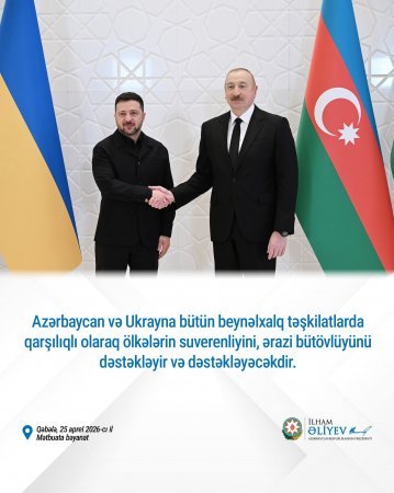 Azərbaycan və Ukrayna arasında münasibətlər yeni mərhələdə inkişaf edir