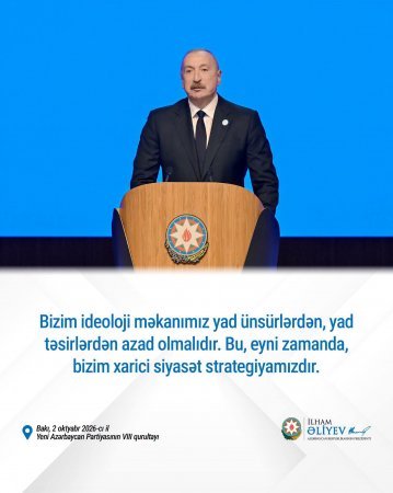 YAP-ın VIII Qurultayında Azərbaycanın əsas hədəfləri açıqlanıb